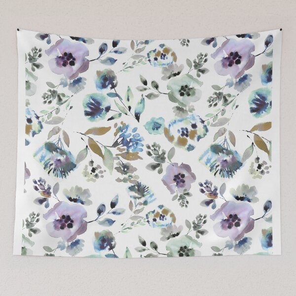 Item preview, Copy of inky flowers  designed and sold by Alessandro Remo Mazzoni Remotextiles.