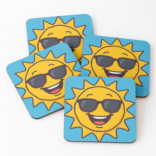 Item preview, Super-happy Sun Wearing Sunglasses designed and sold by Grimoriumart.