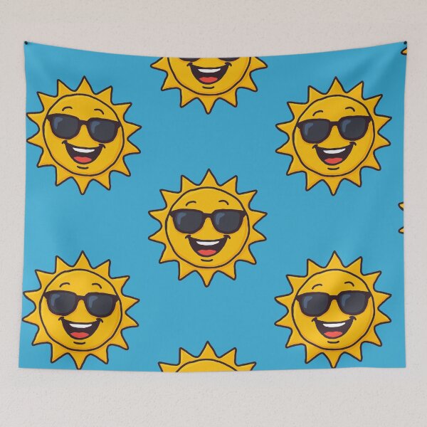 Item preview, Super-happy Sun Wearing Sunglasses designed and sold by Grimoriumart.