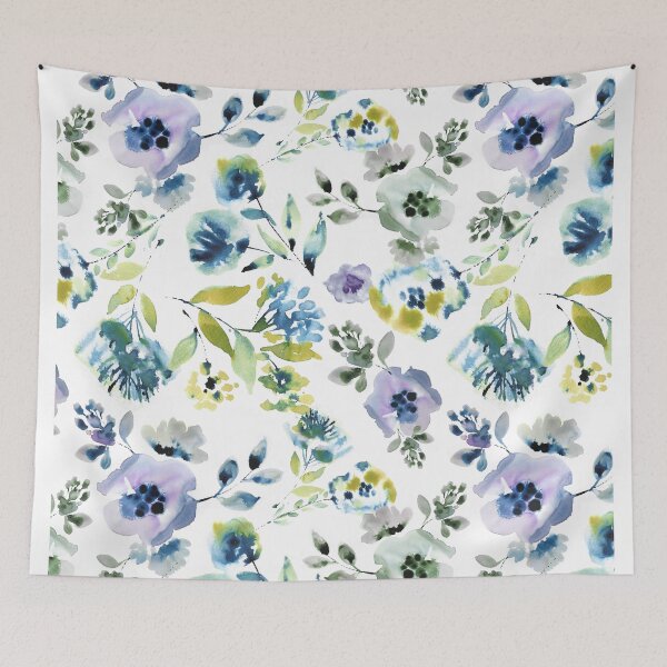 Item preview, Copy of inky flowers  designed and sold by Alessandro Remo Mazzoni Remotextiles.