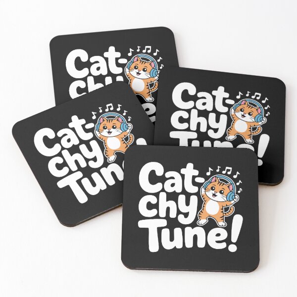 Item preview, Cat-chy Tunes! Funny Dancing Cat Pun designed and sold by PMCreative.