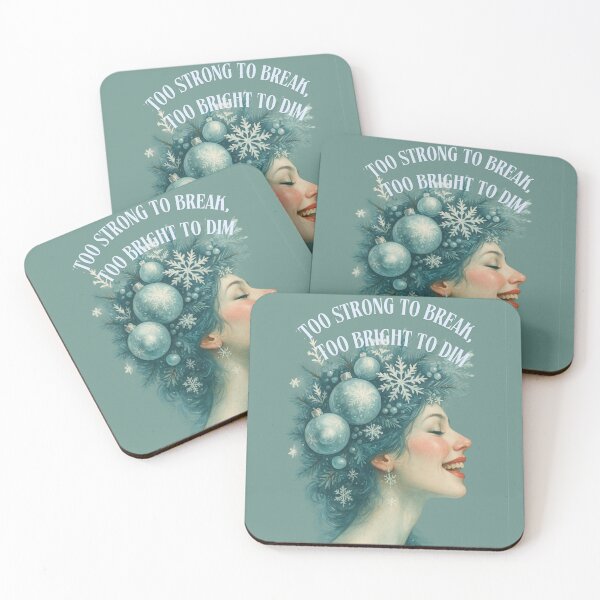 Item preview, Too Strong to Break, Too Bright to Dim – Empowered Woman Christmas Art designed and sold by Quiet Power Co..
