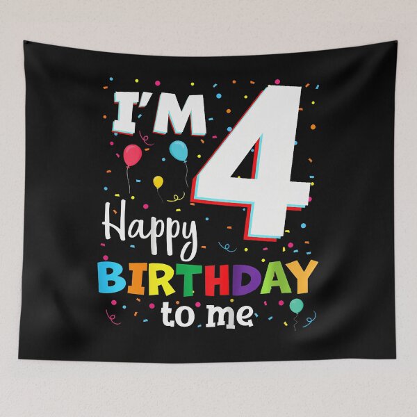 Item preview, Kids Four 4Th Birthday Happy Birthday Boys Girls 4 Years Old 4Yr designed and sold by MadalynKiehn.