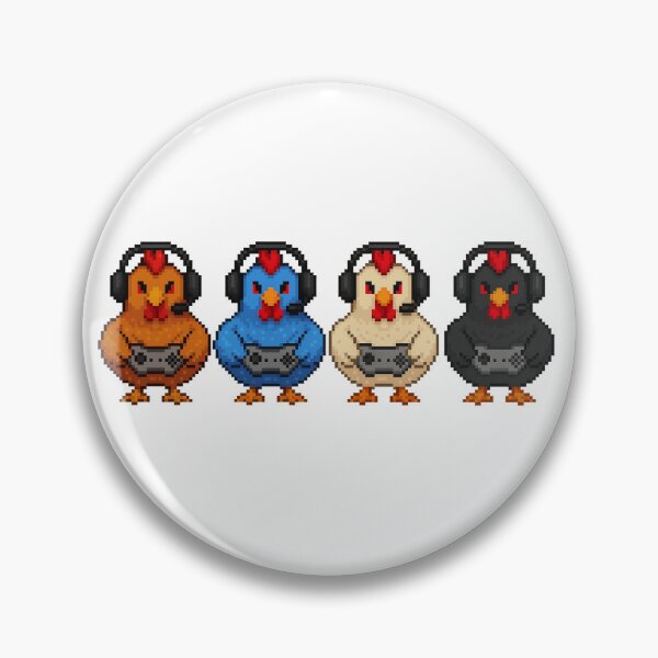 Item preview, Pixelated Gamer Chickens designed and sold by CherrylCreation.