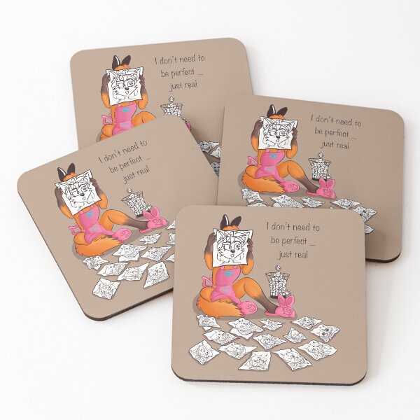 Item preview, Mama Fox –I Don’t Need to Be Perfect, Just Real | Emotional Motivational Mom Art designed and sold by Turiva.