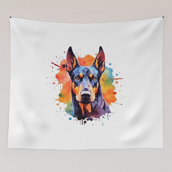 Item preview, Doberman Pinscher | Colorful Watercolor Design #3 designed and sold by MatsurexDesigns.