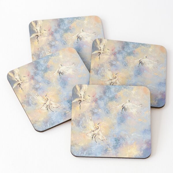 Item preview, Skybound – Birds Flying Through a Dreamy Multicolor Sky designed and sold by valyaart.