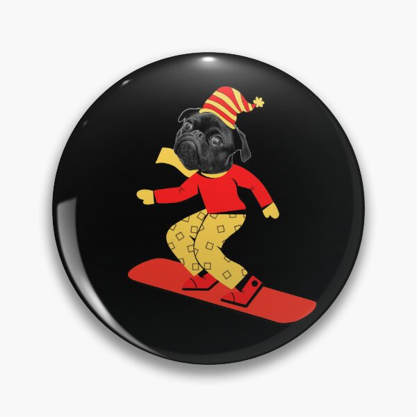 Item preview, Snowboarding pug designed and sold by GasconyPassion.