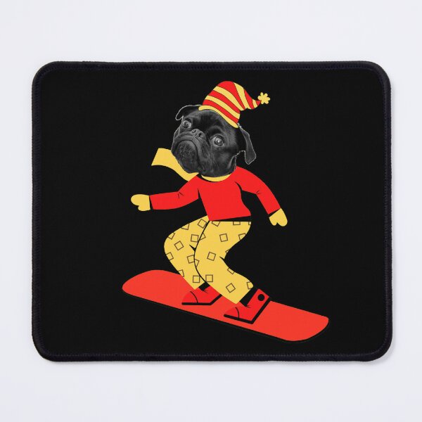 Item preview, Snowboarding pug designed and sold by GasconyPassion.