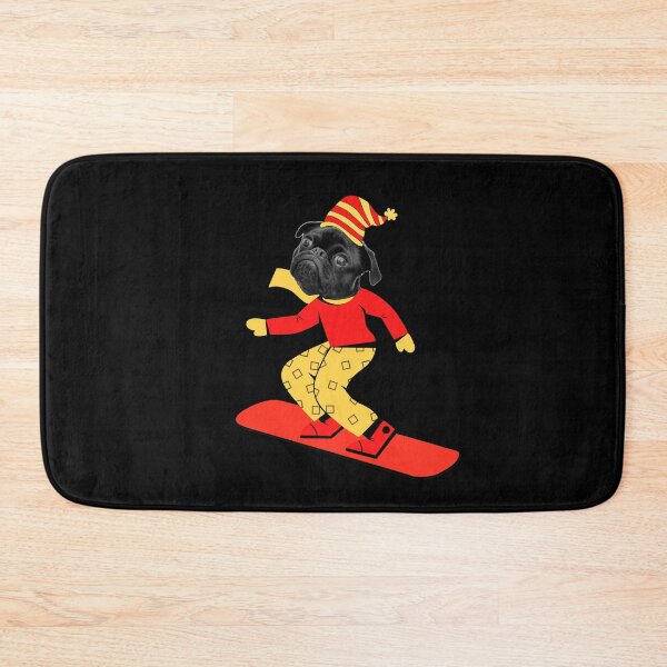 Item preview, Snowboarding pug designed and sold by GasconyPassion.