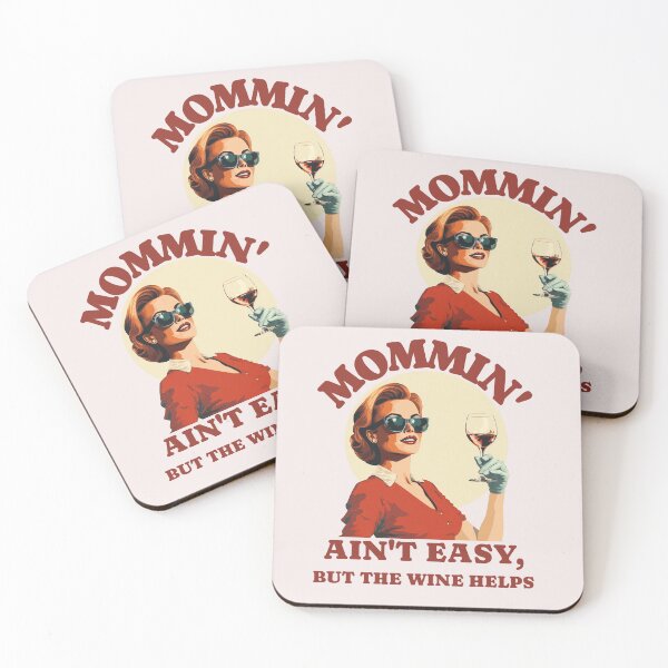 Item preview, Mommin' Ain't Easy But The Wine Helps wine humor t-shirt designed and sold by Gal Sal Tees.