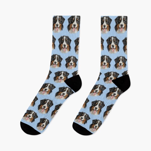 Item preview, Bernese Mountain Dog Berner Puppy Watercolor (blue) designed and sold by Magnolia Valley Art.