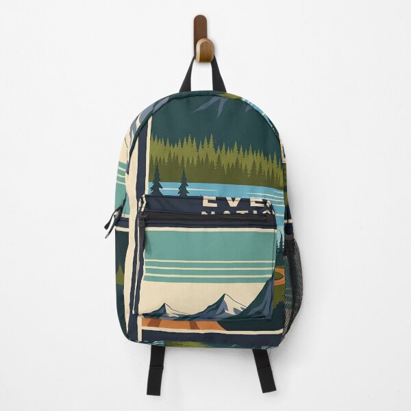 Item preview, Vintage Evergreen National Park Mountain Camper Travel Poster designed and sold by RBCTk.