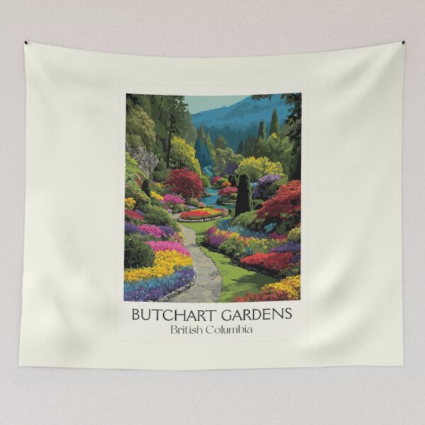 Item preview, Butchart Gardens BC | Vancouver Island Floral Art Print designed and sold by TuncGK.