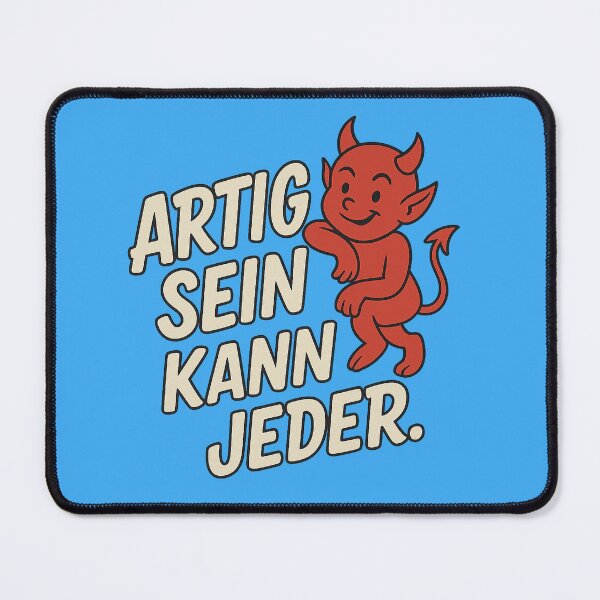 Item preview, Funny slogan t-shirt – “Anyone can be well-behaved” | Cheeky little devil retro design designed and sold by WerkstattWitz.