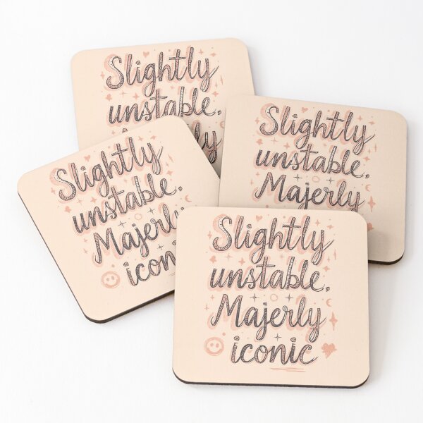 Item preview, Slightly Unstable Majorly Iconic (Cute Hand Lettering) | Funny Relatable Quote, Unstable and Iconic designed and sold by ConfuseLab Shop.