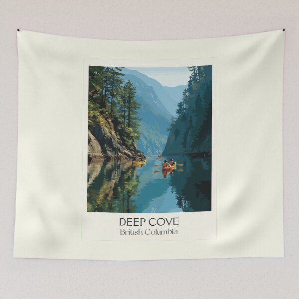 Item preview, Deep Cove British Columbia | North Vancouver Fjord Art Print designed and sold by TuncGK.