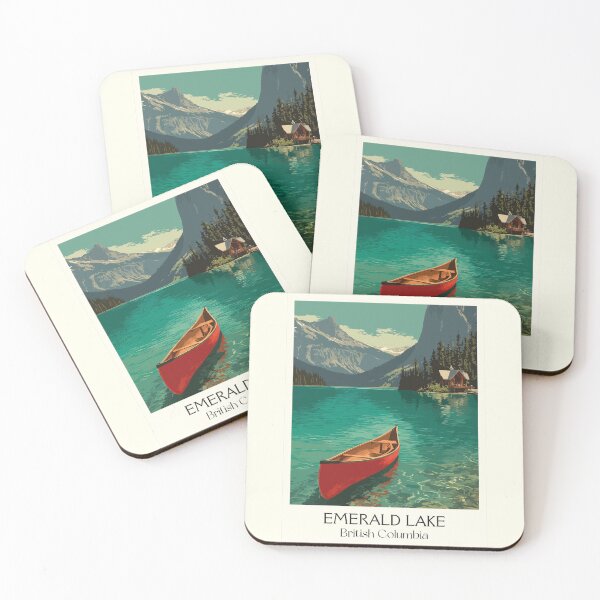 Item preview, Emerald Lake BC | Yoho National Park Canoe Art Print designed and sold by TuncGK.