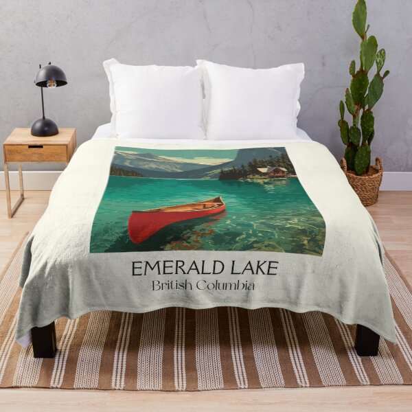 Item preview, Emerald Lake BC | Yoho National Park Canoe Art Print designed and sold by TuncGK.