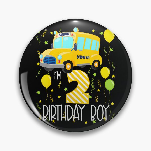 Item preview, I'M 2 Birthday Boy School Bus Kids 2Nd Birthday Party designed and sold by MadalynKiehn.