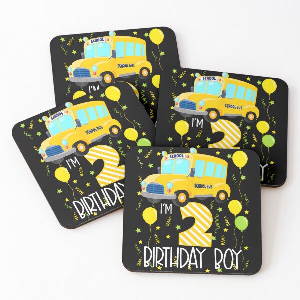 Item preview, I'M 2 Birthday Boy School Bus Kids 2Nd Birthday Party designed and sold by MadalynKiehn.