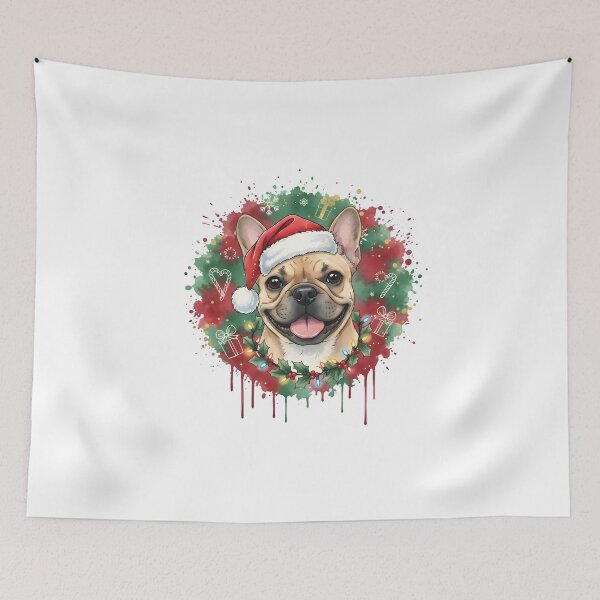 Item preview, French Bulldog | Christmas Colorful Watercolor Design #1 designed and sold by MatsurexDesigns.