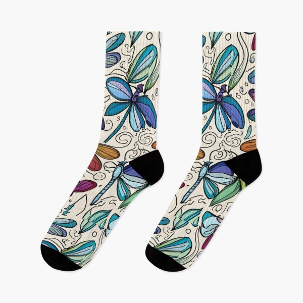 Item preview, Minimalist drawing style, colorful dragonflies, the background is transparent, vanishing point on white paper, smooth repeating pattern, single-line graphics, designed and sold by gulka8.