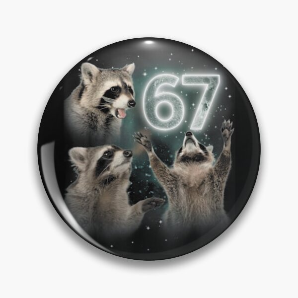 Item preview, 67 Meme Racoon Howling at The Moon 6 7 Halloween designed and sold by ivotee.