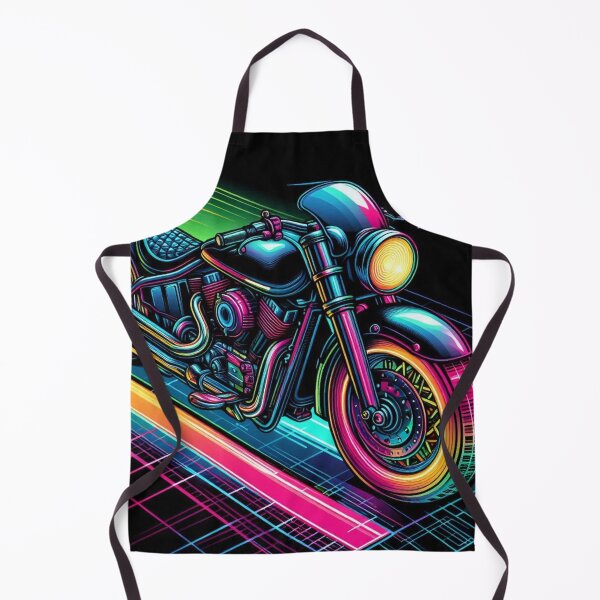Item preview, Neon Cyberpunk Motorcycle – Retro Futuristic Speed Machine designed and sold by Dogandesighn.