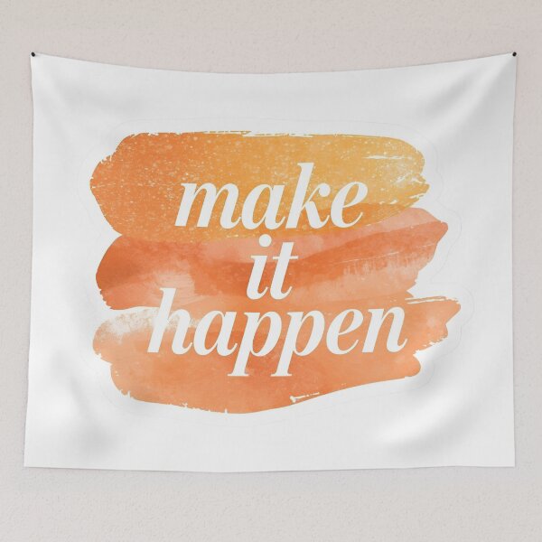 Item preview, Make It Happen, Motivational Minimalist Quote Sticker designed and sold by Moodune.