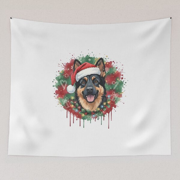 Item preview, German Shepherd | Christmas Colorful Watercolor Design #1 designed and sold by MatsurexDesigns.