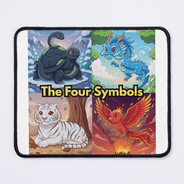 Item preview, The Four Symbols | Seiryu Suzaku Byakko Genbu  designed and sold by Pets & Memes & Stuff.