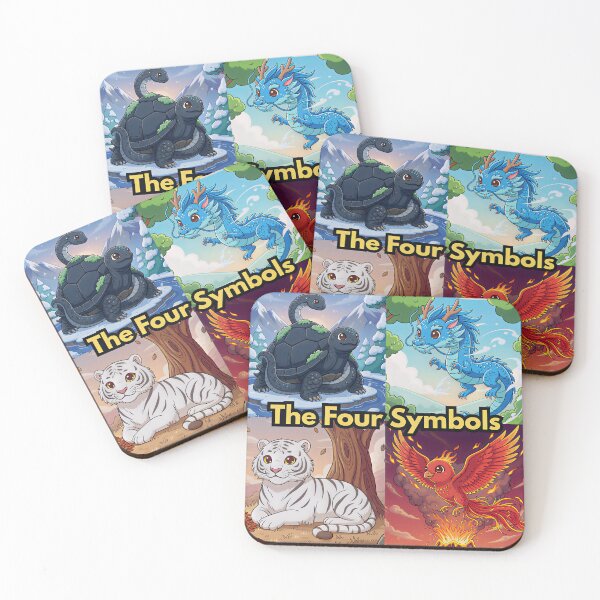 Item preview, The Four Symbols | Seiryu Suzaku Byakko Genbu  designed and sold by Pets & Memes & Stuff.