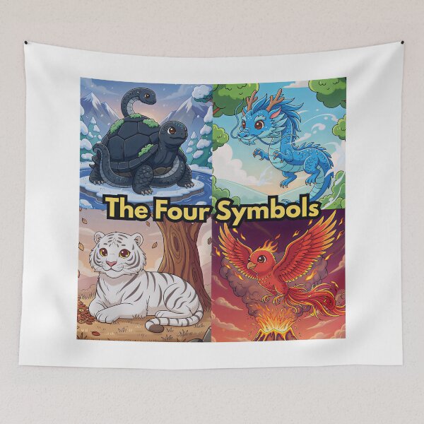 Item preview, The Four Symbols | Seiryu Suzaku Byakko Genbu  designed and sold by Pets & Memes & Stuff.
