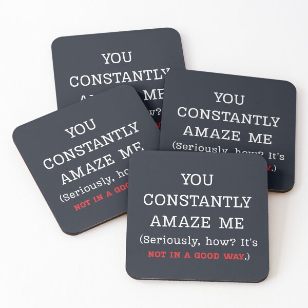 Item preview, Sarcastic Minimalist Poster with Typewriter Font and Red Emphasis designed and sold by SplashTastic.
