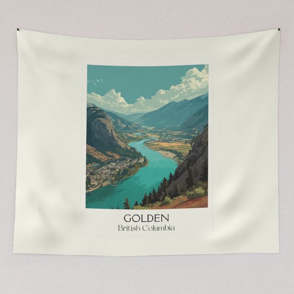 Item preview, Golden British Columbia | Kicking Horse River Valley Art designed and sold by TuncGK.