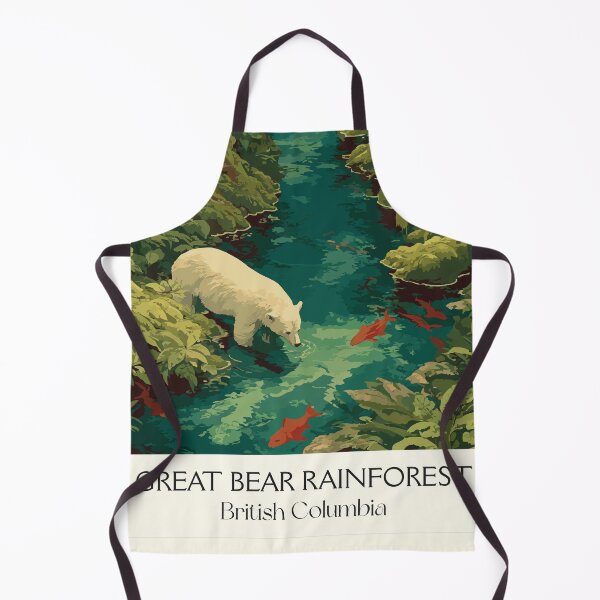 Item preview, Great Bear Rainforest BC | Spirit Bear Wildlife Art Print designed and sold by TuncGK.