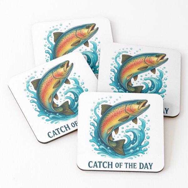 Item preview, Catch of the Day | Colorful Trout Fishing Art for Anglers and Ocean Lovers designed and sold by FUIRY .