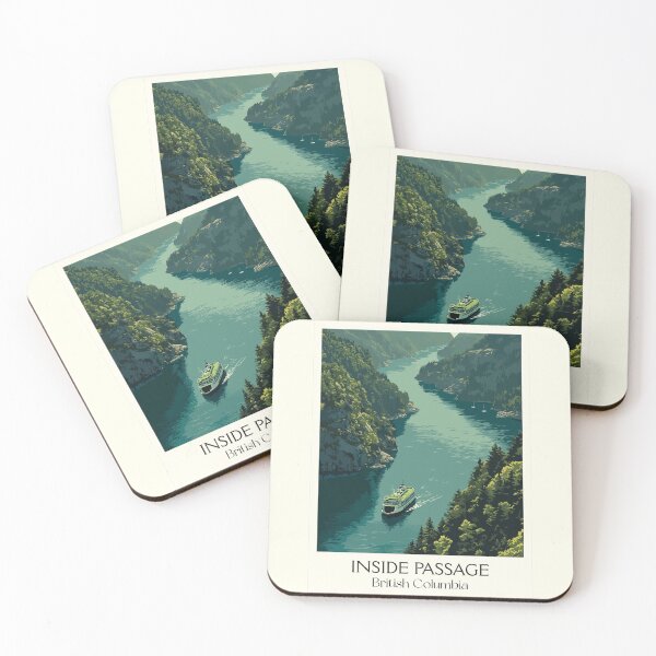 Item preview, Inside Passage BC | Coastal Ferry Route Scenery Art designed and sold by TuncGK.