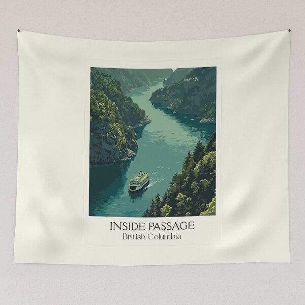 Item preview, Inside Passage BC | Coastal Ferry Route Scenery Art designed and sold by TuncGK.