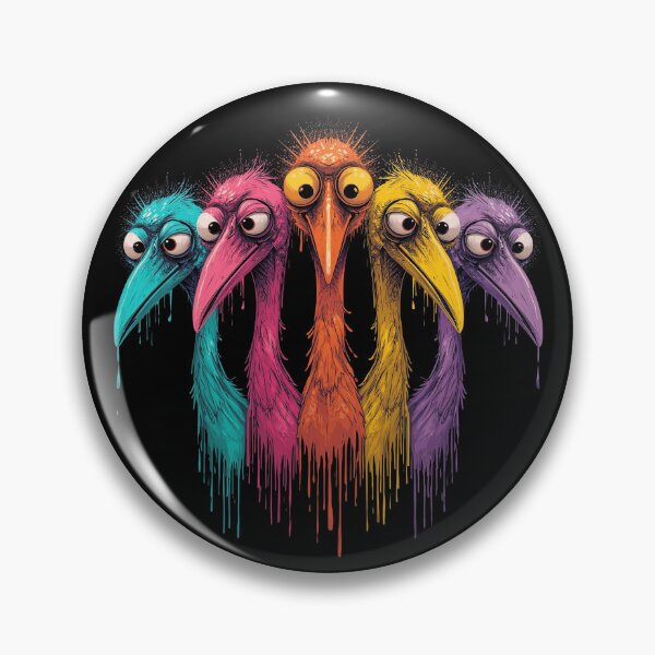 Item preview, Colorful Street Art Ostriches – Vibrant Graffiti Bird Design designed and sold by PLUSHIWORLDtm.