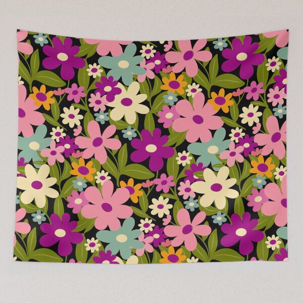 Item preview, Groovy flowering pattern design designed and sold by Clara Fruggeri.