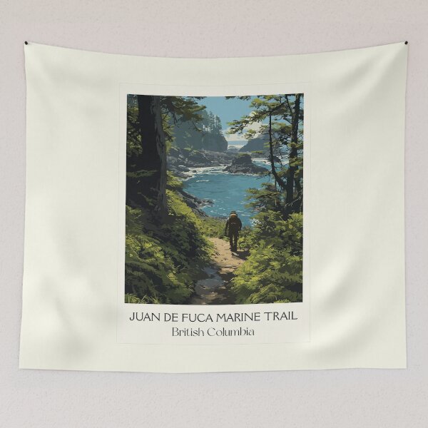 Item preview, Juan de Fuca Marine Trail | West Coast Hiking Art Print designed and sold by TuncGK.