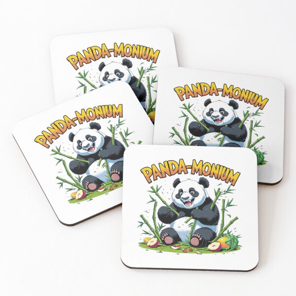 Item preview, Panda-Monium Funny Animal Pun designed and sold by DigitalDream11.