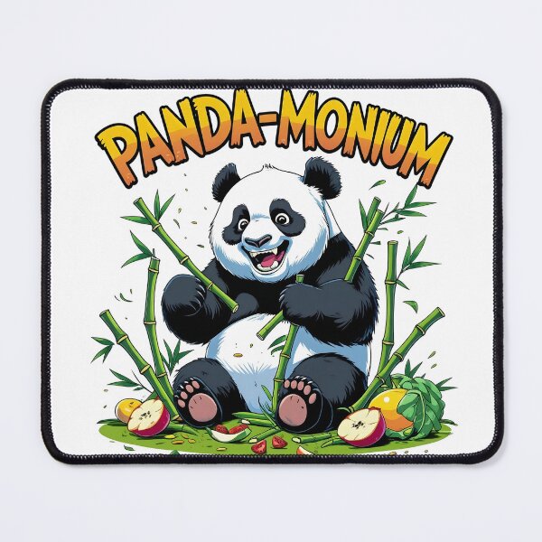 Item preview, Panda-Monium Funny Animal Pun designed and sold by DigitalDream11.