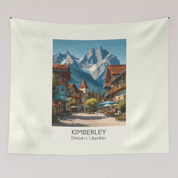 Item preview, Kimberley British Columbia | Bavarian Mountain Town Art designed and sold by TuncGK.