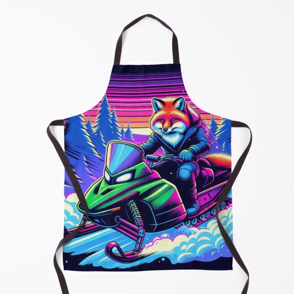 Item preview, cute fox snowmobile riding designed and sold by Dogandesighn.