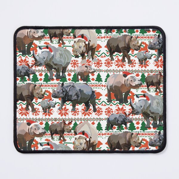 Item preview, R is for Rhino Christmas, Christmas Rhino | Festive Wildlife & Animal Lover Design designed and sold by PrettylittlepastelUk.