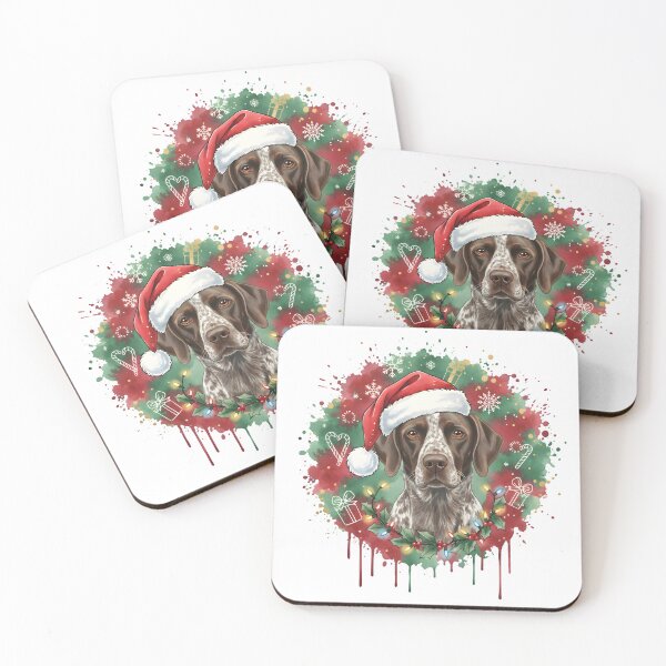 Item preview, German Short Haired Pointer | Christmas Colorful Watercolor Design #1 designed and sold by MatsurexDesigns.