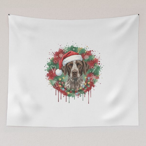 Item preview, German Short Haired Pointer | Christmas Colorful Watercolor Design #1 designed and sold by MatsurexDesigns.